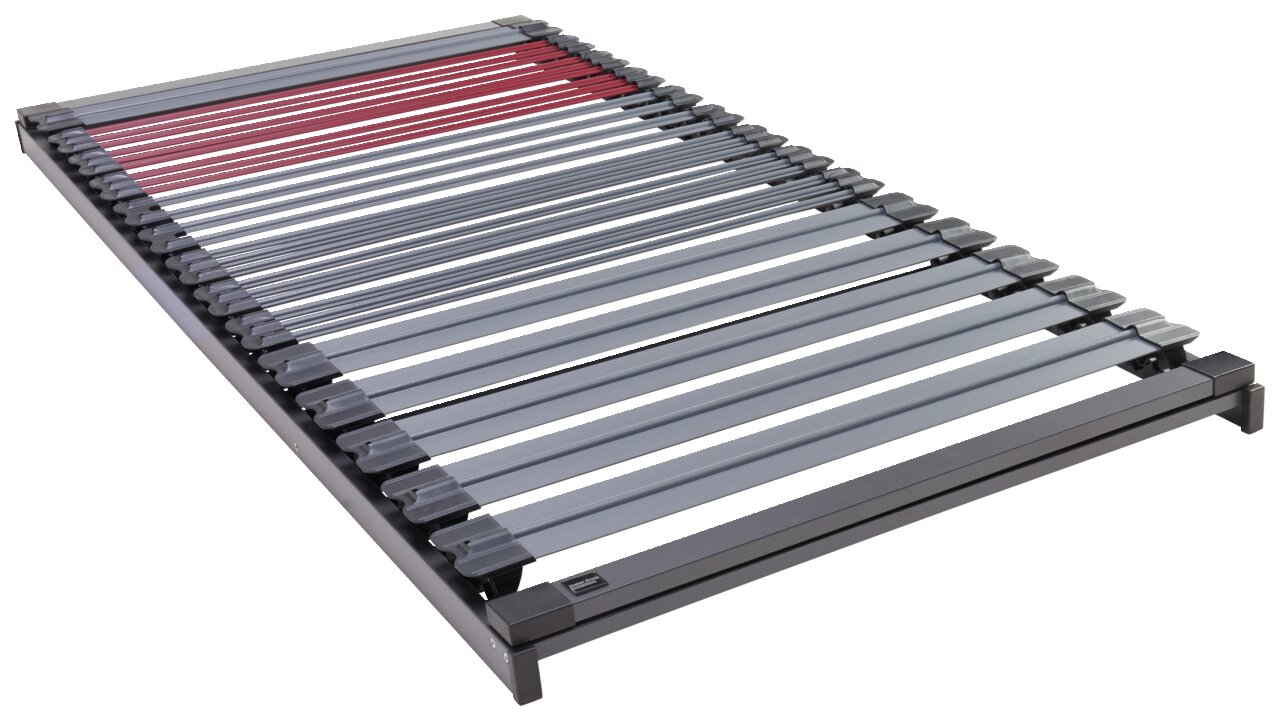 Dieter Knoll Fiberglasrahmen CARELLA Fiberglasrahmen mit Lattenrost in der Größe 90 x 200 cm, seitliche Perspektive