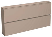 Beigefarbener XL-Hängeschuhschrank mit zwei Klappen, seitliche Perspektive