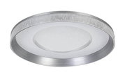 Ronde led-plafondlamp van metaal en glas, zijaanzicht
