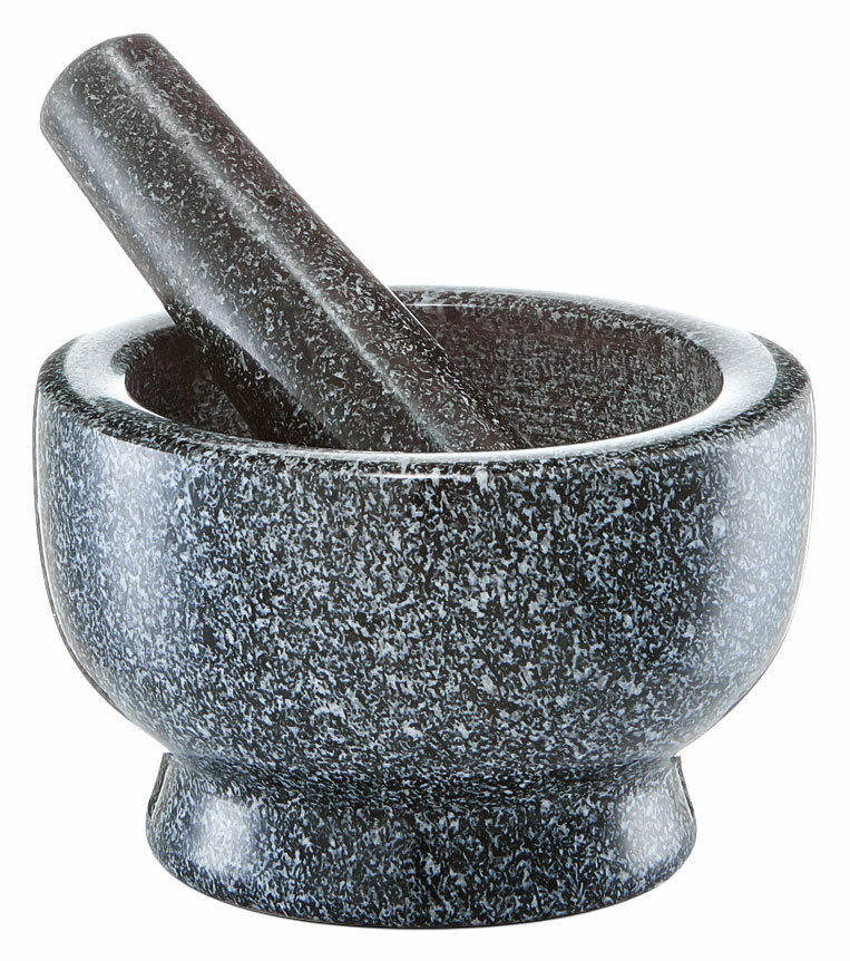 Zeller Present Mörser & Stößel-Set Mörser & Stößel-Set aus Granit, seitliche Perspektive