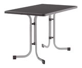 Klapptisch 70x115 cm in Graphit/Anthrazit, seitliche Perspektive