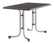 Klapptisch 70x115 cm in Graphit/Anthrazit, seitliche Perspektive