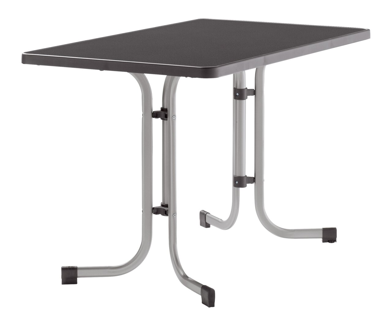 Sieger Klapptisch MECALIT BOULEVARD Klapptisch 70x115 cm in Graphit/Anthrazit, seitliche Perspektive