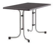 Klapptisch 70x115 cm in Graphit/Anthrazit, seitliche Perspektive