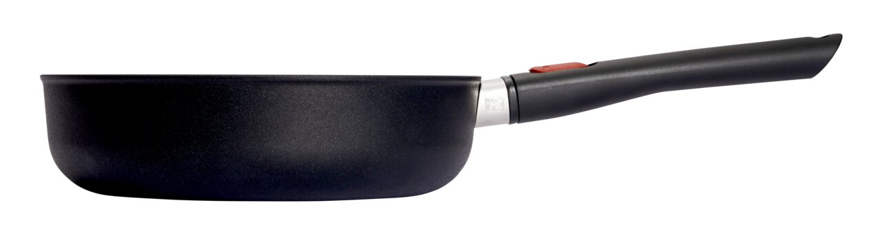 Hochrandpfanne 24cm EcoLite QX, Seitenansicht mit langem Griff