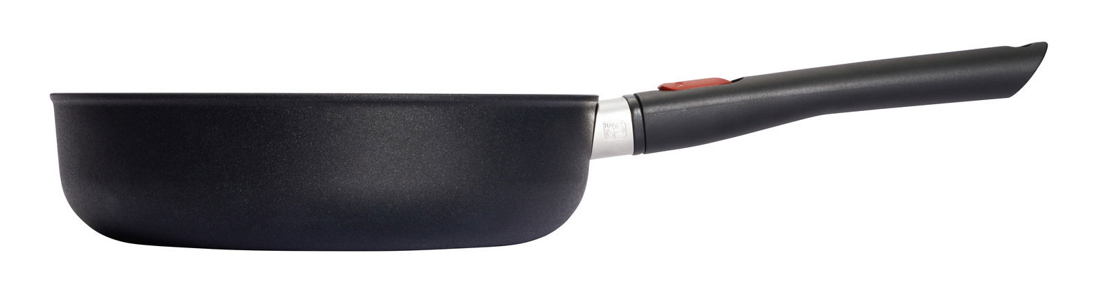 Hochrandpfanne 24cm EcoLite QX, Seitenansicht mit langem Griff