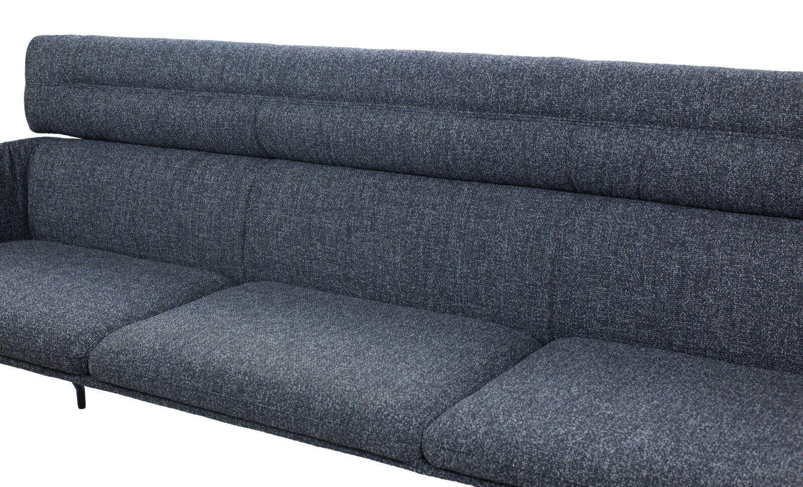 Dieter Knoll Sitzbank PABLO Graue Sitzbank mit hoher Rückenlehne, seitliche Perspektive