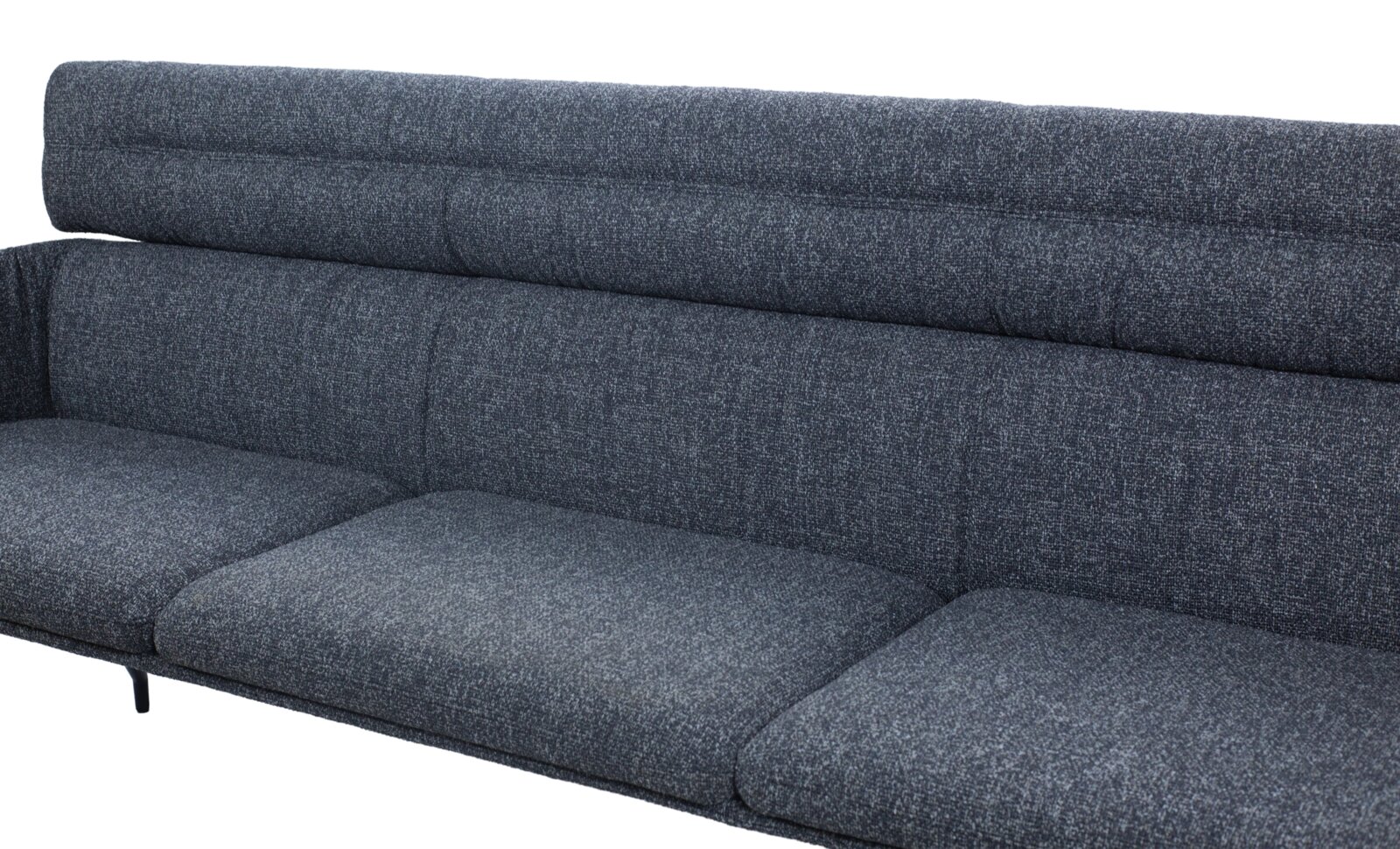 Dieter Knoll Sitzbank PABLO Graue Sitzbank mit hoher Rückenlehne, seitliche Perspektive