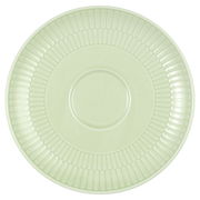 Große Kombi-Untertasse, 16 cm, in sanftem Grün mit geriffeltem Rand, Draufsicht