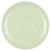 Grote combi-schotel, 16 cm, in zachtgroen met geribbelde rand, bovenaanzicht