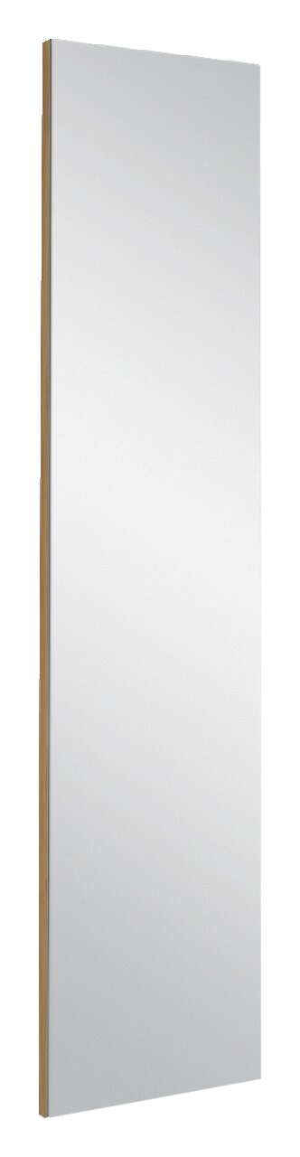 Rechteckiger Wandspiegel mit Holzrahmen, seitliche Perspektive