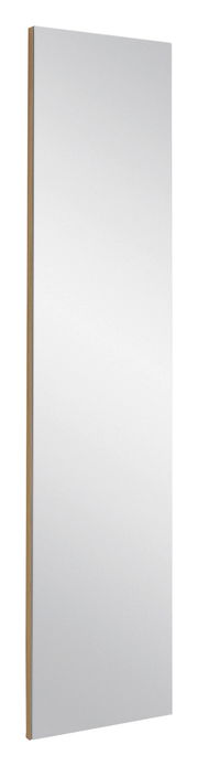 Rechteckiger Wandspiegel mit Holzrahmen, seitliche Perspektive