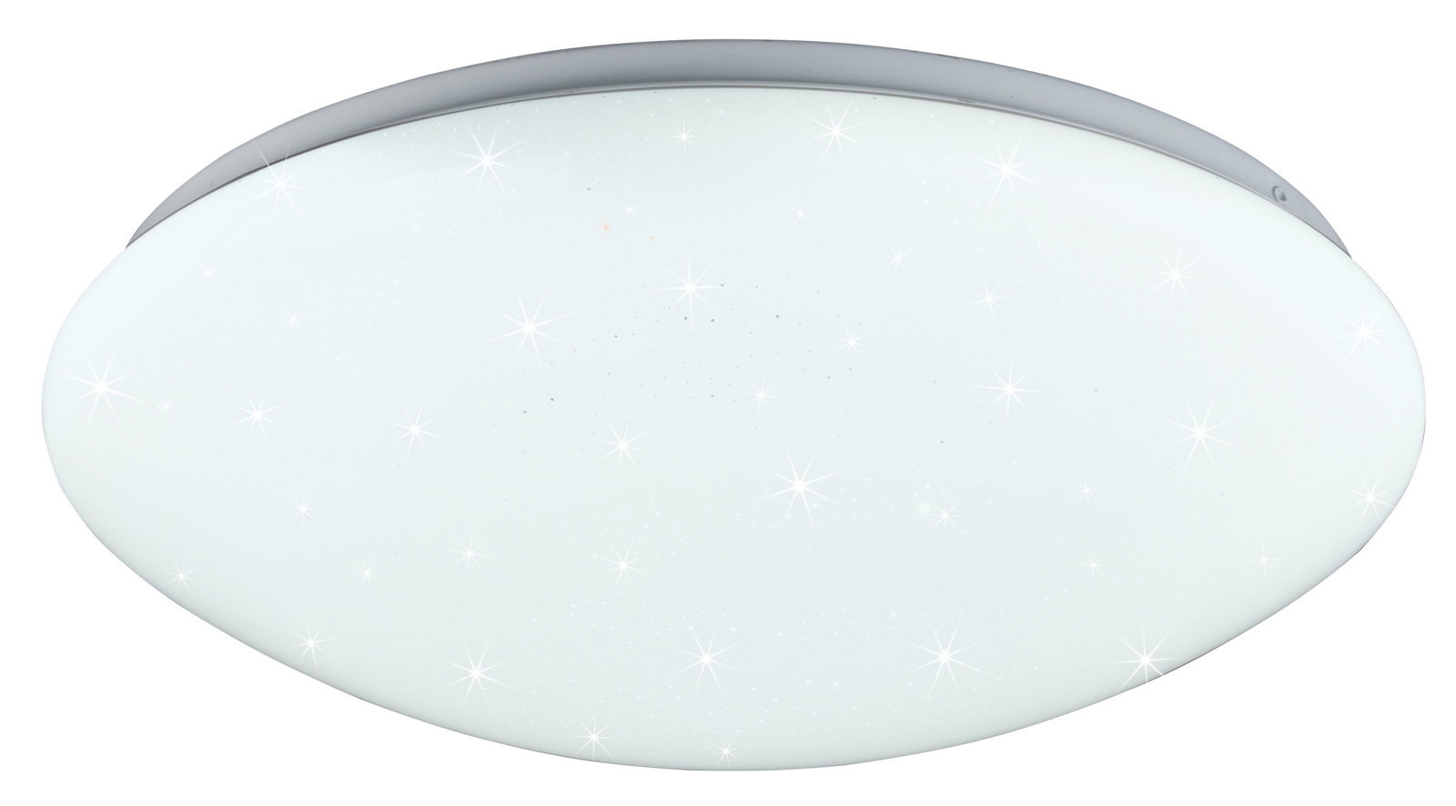 Runde LED-Deckenleuchte LUKIDA mit funkelndem Sternenhimmel-Effekt, seitliche Perspektive