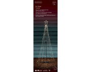 LED Baum mit Eisenstruktur und Funkel-Effekt, frontal fotografiert