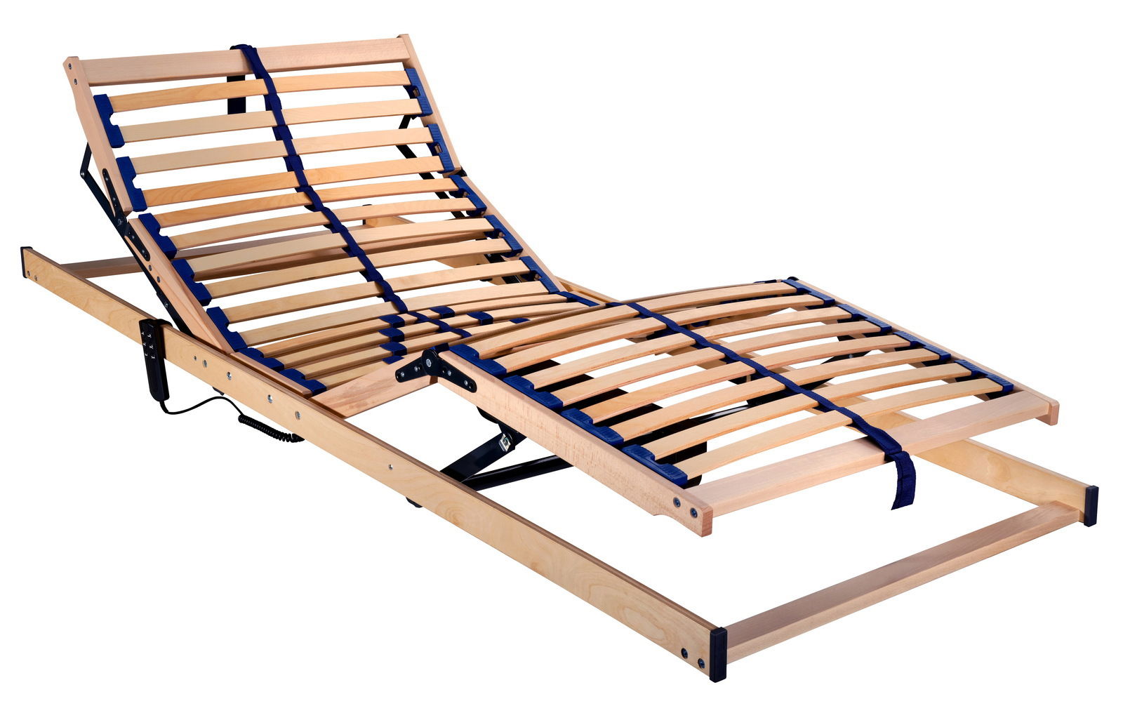 Sleeptex Federholzrahmen MO SIRIUS Verstellbarer Federholzrahmen aus Holz in der Größe 100x200 cm, seitliche Perspektive