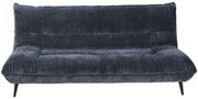 Dreisitziges Sofa in dunkelblauem Stoff, Vorderansicht