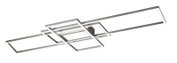 Moderne LED-Deckenleuchte IRVINE mit geometrischem Design, 60W, 3000-6500K, seitliche Perspektive