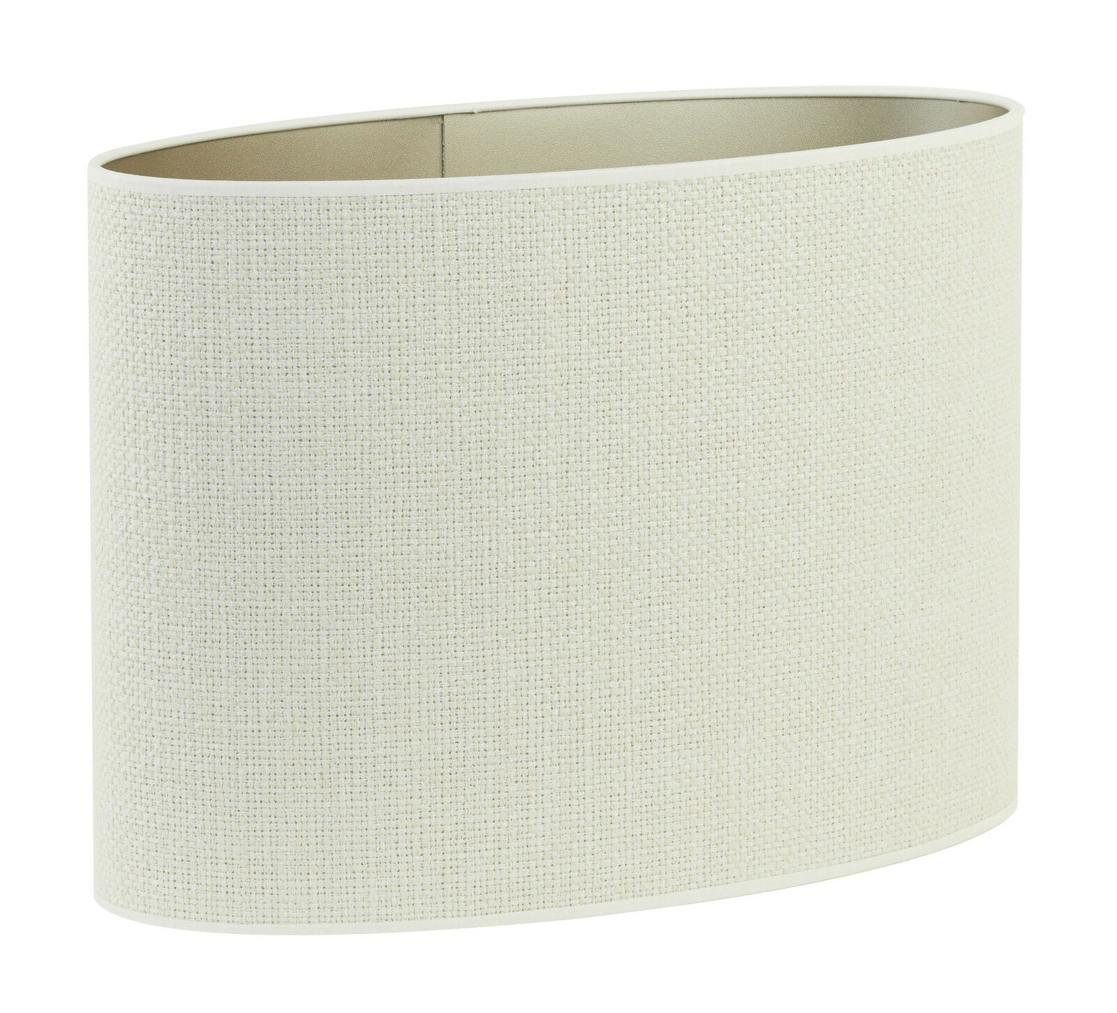 Light&Living Lampenschirm Ovaler, gerader Lampenschirm in cremefarbener Textiloptik, seitliche Perspektive