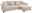 Hom´in Ecksofa MAUREEN XL Beige Ecksofa mit mehreren Kissen, aus einer leicht erhöhten Perspektive fotografiert