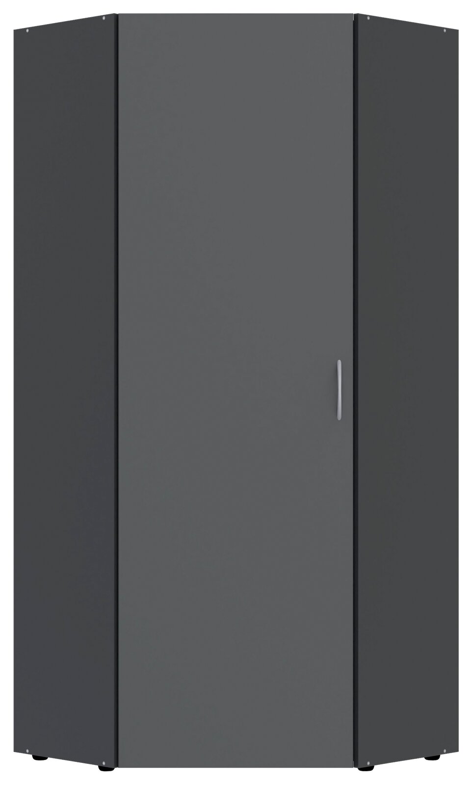 XORA Eckschrank MULTIRAUMKONZEPT Moderner grauer Eckschrank mit einer Tür, Frontalansicht