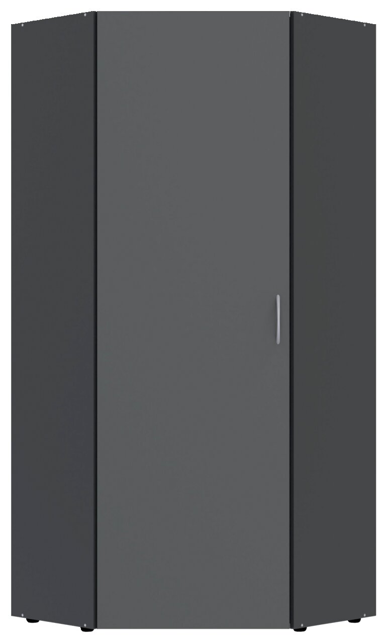 XORA Eckschrank MULTIRAUMKONZEPT Moderner grauer Eckschrank mit einer Tür, Frontalansicht