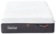 Seitliche Ansicht einer TEMPUR Pro Plus Viscomatratze 80x200 firm mit weißem Bezug und grauem Rand.