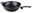 Schwarzer Wok Adamant 32cm mit zwei Griffen, seitliche Perspektive