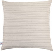 Beiges Outdoor-Kissen 45x45cm mit feinen horizontalen Streifen, Vorderansicht