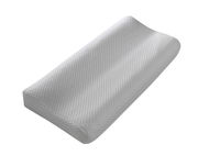 Orthopädisches Schlafkissen in seitlicher Perspektive, weiß mit strukturierter Oberfläche