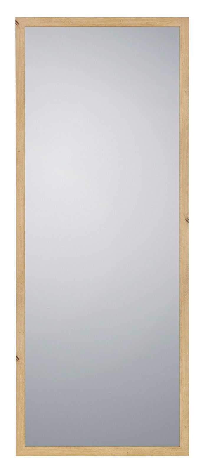 Rechteckiger Spiegel mit Holzrahmen, frontal betrachtet