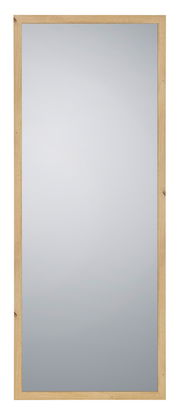 Rechteckiger Spiegel mit Holzrahmen, frontal betrachtet