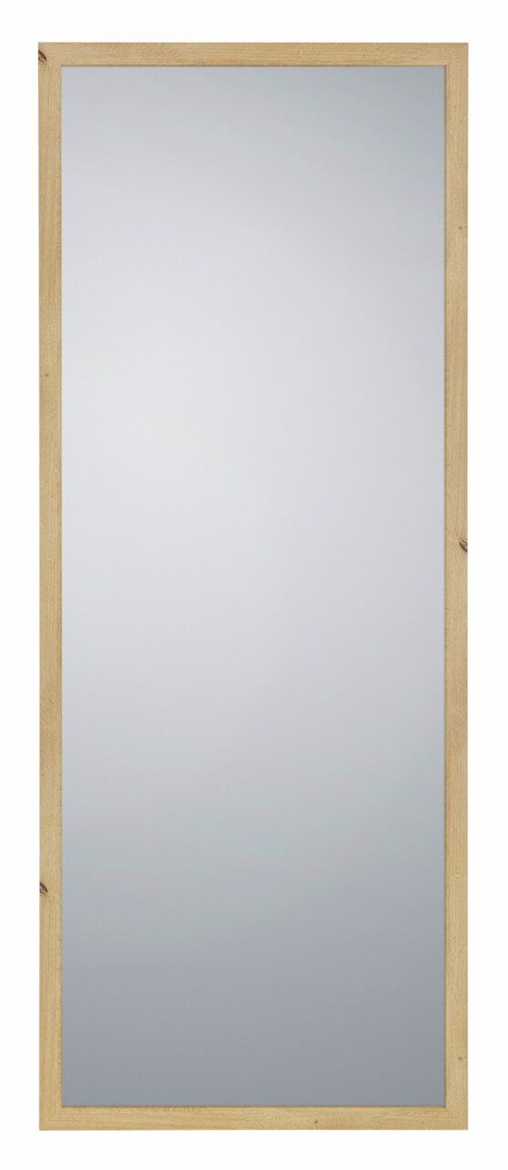 Rechteckiger Spiegel mit Holzrahmen, frontal betrachtet
