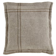 Kissenbezug 50x50cm in beige mit Streifenmuster, Ansicht von oben