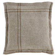 Kussensloop 50 x 50 cm in beige met streepjespatroon, gezien van bovenaf
