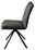 Novel Stuhl NIZZA Moderner schwarzer Stuhl mit gepolsterter Sitzfläche und Rückenlehne, seitliche Perspektive