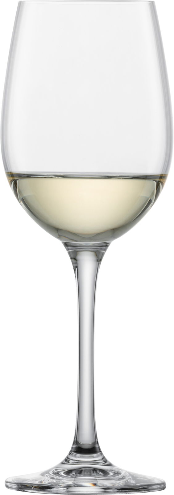 Weißweinglas Classico, gefüllt mit Weißwein, in Frontalansicht
