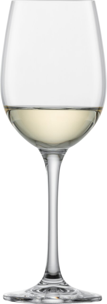Weißweinglas Classico, gefüllt mit Weißwein, in Frontalansicht