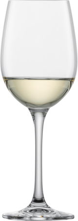 Weißweinglas Classico, gefüllt mit Weißwein, in Frontalansicht