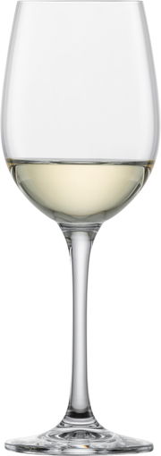 Weißweinglas Classico, gefüllt mit Weißwein, in Frontalansicht