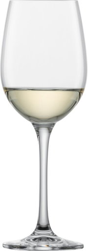 Weißweinglas Classico, gefüllt mit Weißwein, in Frontalansicht