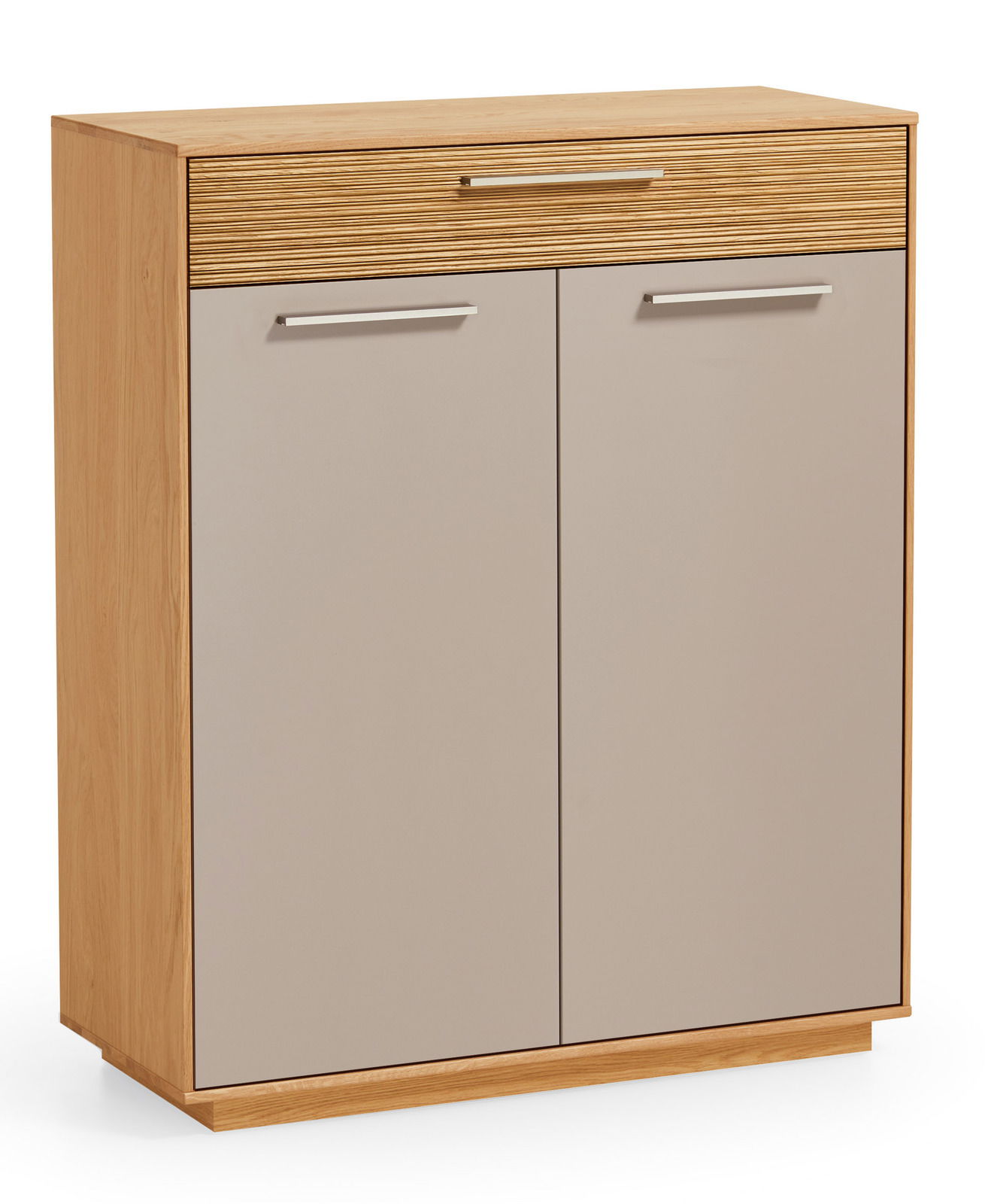 VOSS Schuhkommode LOVENO Schuhkommode aus Holz mit zwei Türen und einer Schublade, Frontansicht