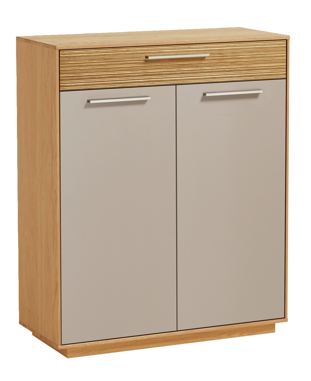 VOSS Schuhkommode LOVENO Schuhkommode aus Holz mit zwei Türen und einer Schublade, Frontansicht