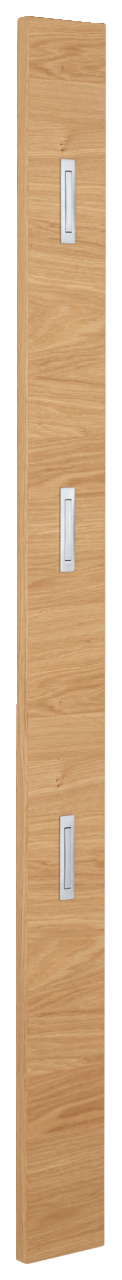 VOSS Garderobenpaneel SOLO Garderobenpaneel aus Holz mit drei Haken, seitliche Perspektive