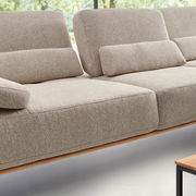 Beige Longchairkombination von Valnatura ohne Armteil-Verstellung, seitliche Perspektive