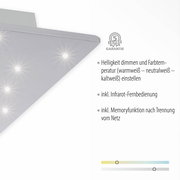 Deckenleuchte SPARKLE aus Stahl mit dimmbaren LEDs und einstellbarer Farbtemperatur, seitliche Perspektive