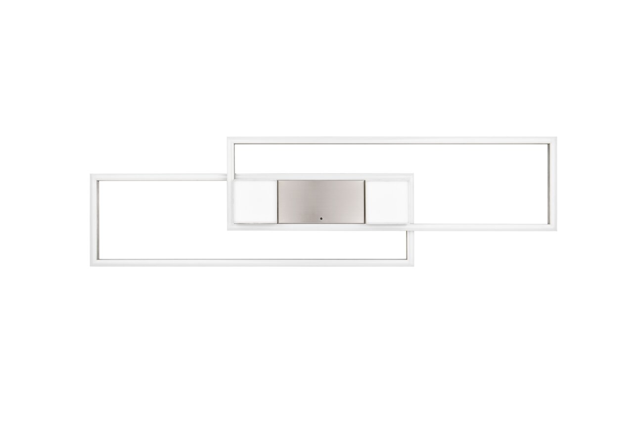 Moderne Deckenleuchte ALBANY in rechteckigem Design, Ansicht von vorne.