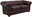 Chesterfield Sofa in dunkelbraunem Leder, seitliche Perspektive