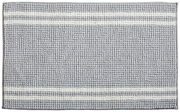 Graue Badematte mit weißen Streifen, Draufsicht