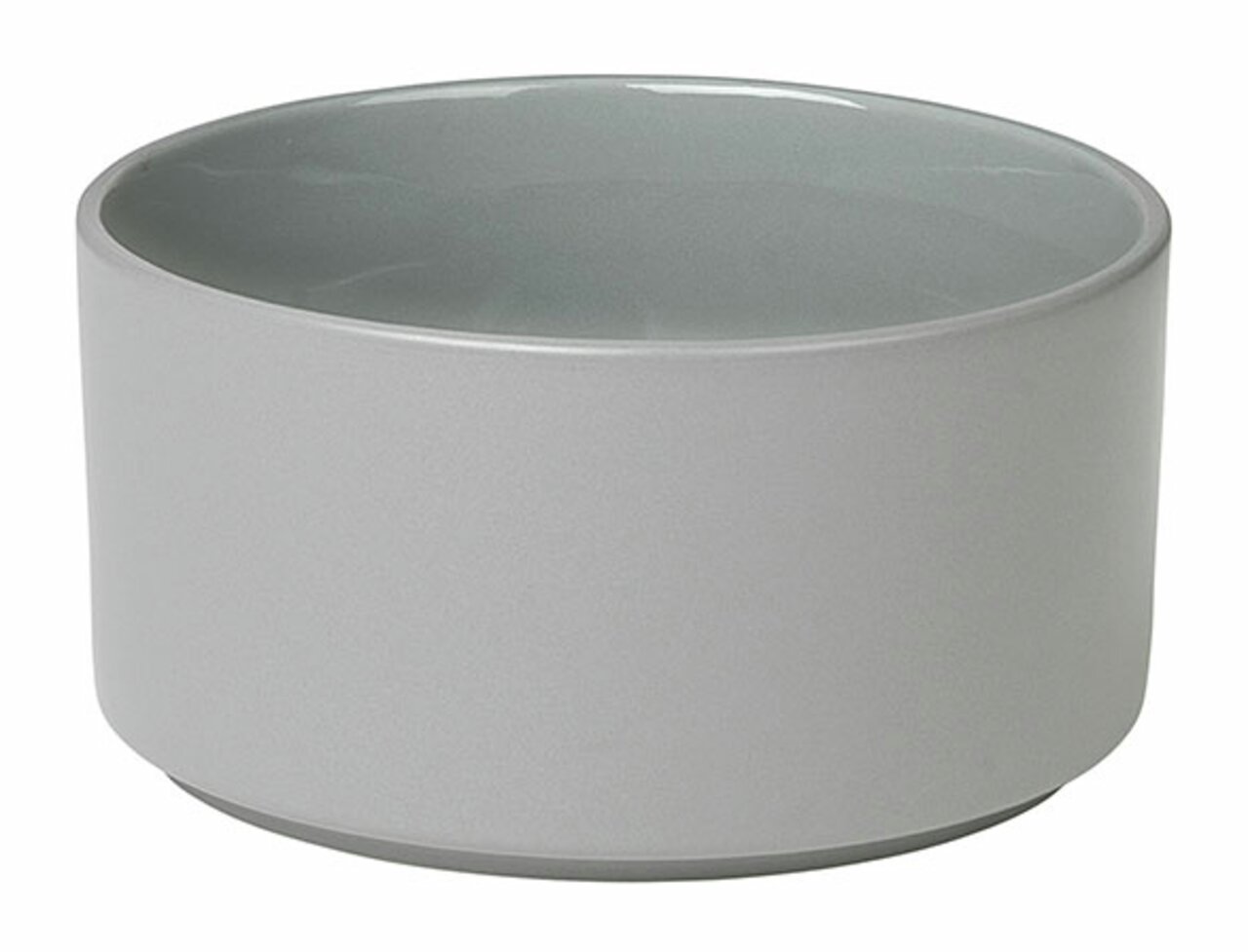 Graue Schale PILAR in Mirage Grey, seitliche Perspektive