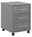Manjana Rollcontainer OHIO Grauer Rollcontainer mit drei Schubladen und Rollen, seitliche Perspektive